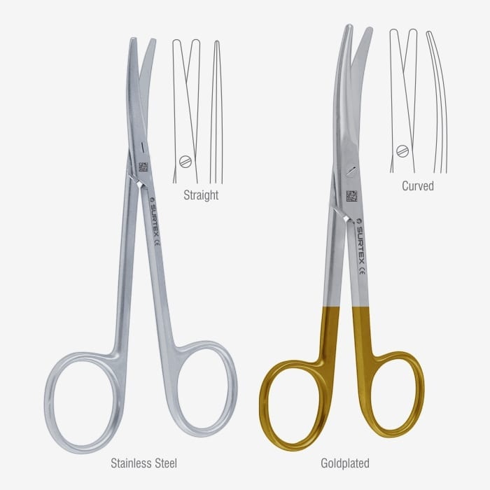 Scissors, Dissection, Sharp/Blunt, Straight